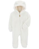 Baby Hooded Quilted Jumpsuit, image 2 of 4 slides
