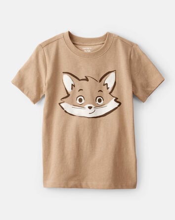 Toddler Boy Fox Short-Sleeve Graphic Tee - Brown, 