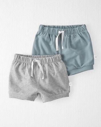 Baby 2-Pack Organic Cotton Shorts, 