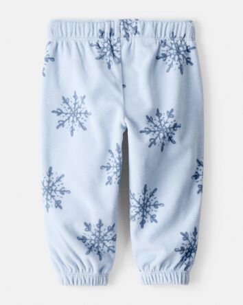 Baby Girl Snowflake Cozy Jogger Pant - Blue, 