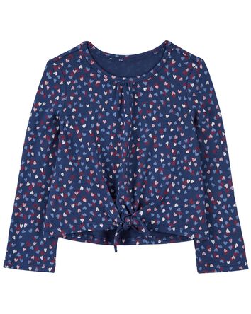Toddler Heart Print Top Made With LENZING™ ECOVERO™ , 