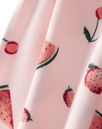 Toddler Girl Fruit Print PurelySoft 2-Piece Pajamas - Pink, 