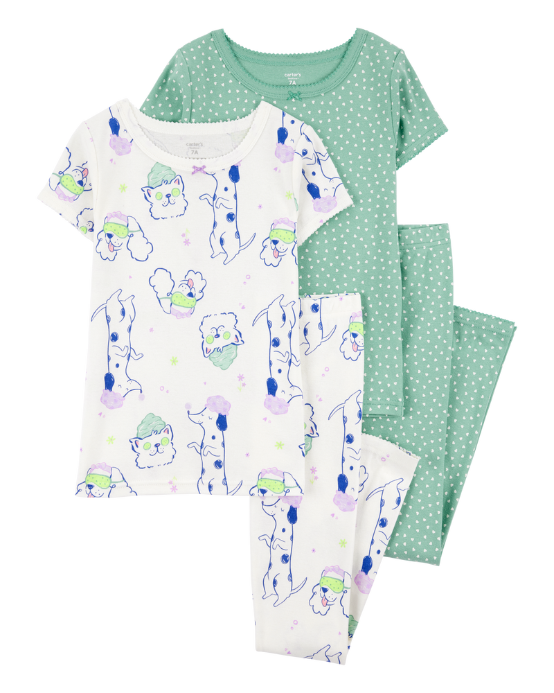 Kid 4-Piece Dog Cotton Pajamas, image 1 of 4 slides