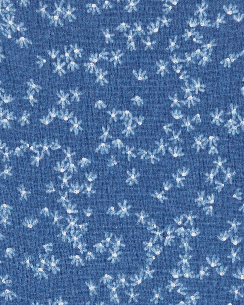 Kid 2-Piece Tee & Floral Dress Set - Blue/White, image 5 of 6 slides