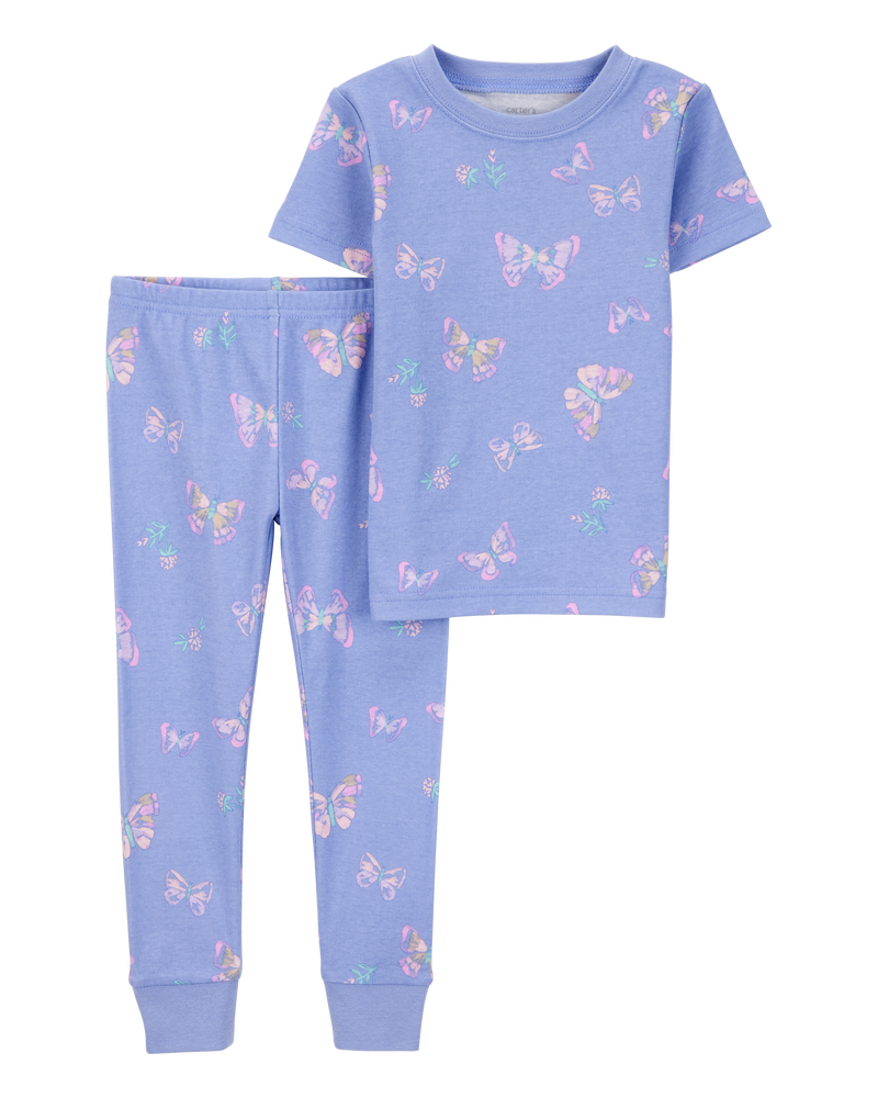 Toddler 4-Piece Snug Fit 100% Cotton Pajamas - Pink/Blue, image 3 of 5 slides
