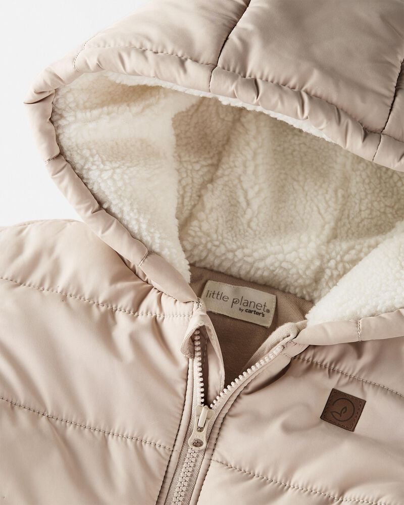 Baby Recycled Puffer Jacket in Tan, image 3 of 5 slides