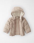 Baby Recycled Puffer Jacket in Tan, image 2 of 5 slides