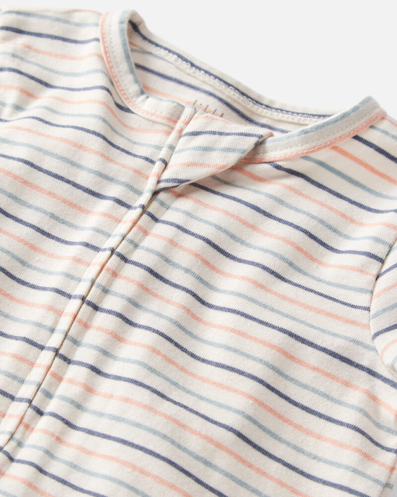Baby 2-Pack Organic Cotton 2-Way Zip Rompers, image 2 of 5 slides