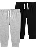 Grey/Black - Baby 2-Pack Cotton Pants