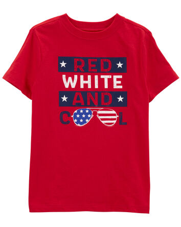 Red, White And Cool Graphic Tee, 