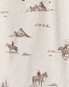 Kid Organic Cotton Pajamas in Western Rodeo Print, image 3 of 5 slides
