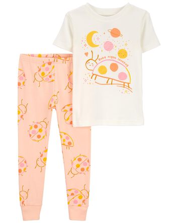 Toddler 2-Piece Ladybug 100% Snug Fit Cotton Pajamas, 