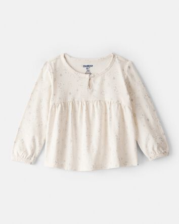 Baby Girl Sparkle Top - Ivory, 