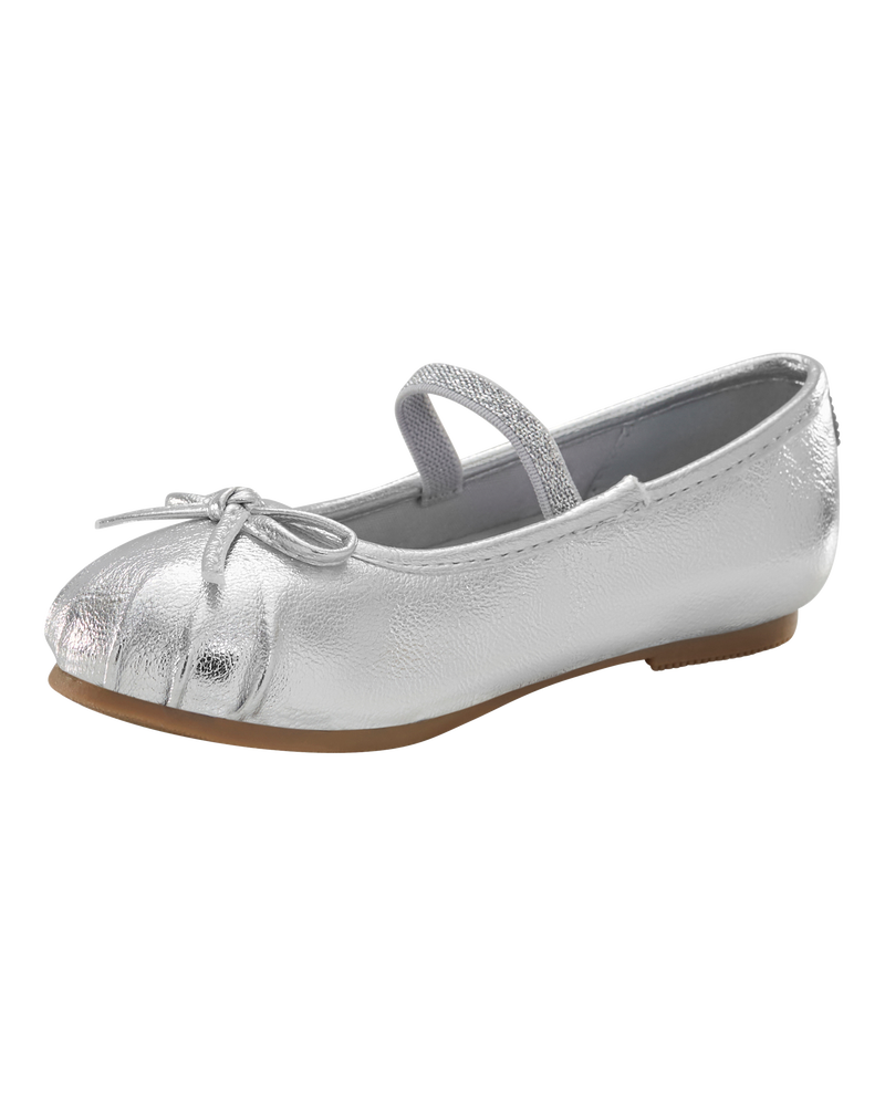 Toddler Ballet Slippers - Silver, image 7 of 7 slides