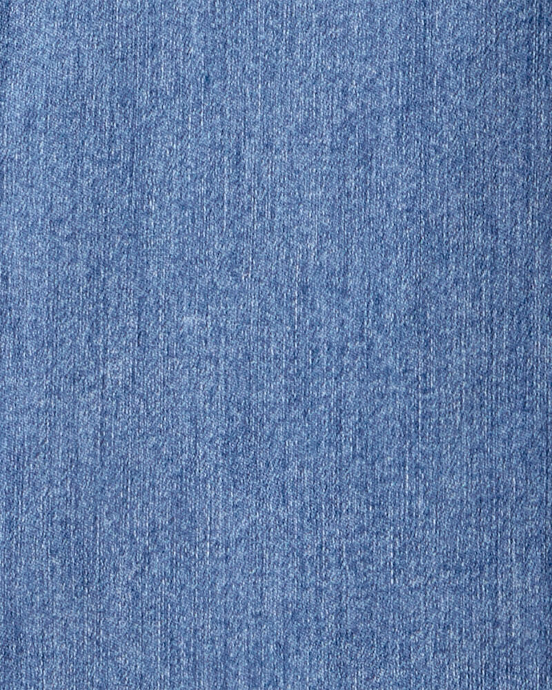Girls Mid-Rise Denim Pull-On Jeans - Blue, image 3 of 4 slides