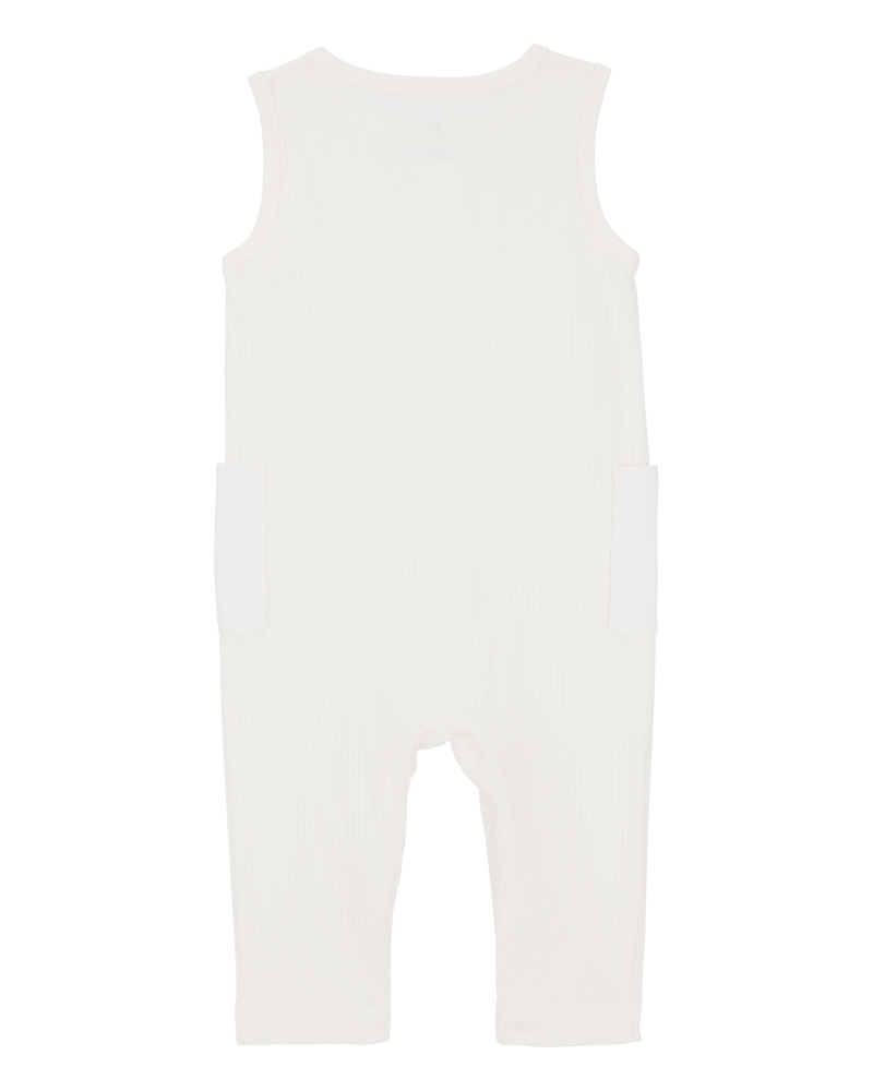 Baby 2-Piece Jumpsuit & Sock Set - Ivory, image 2 of 5 slides