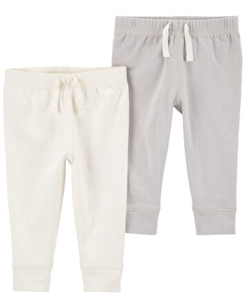 Grey 2-Pack Pull-On Pants, 