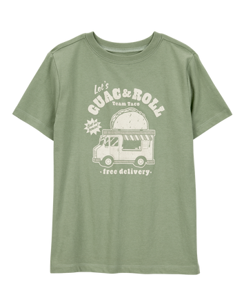 Kid Guac & Roll Short-Sleeve Graphic Tee - Green, 