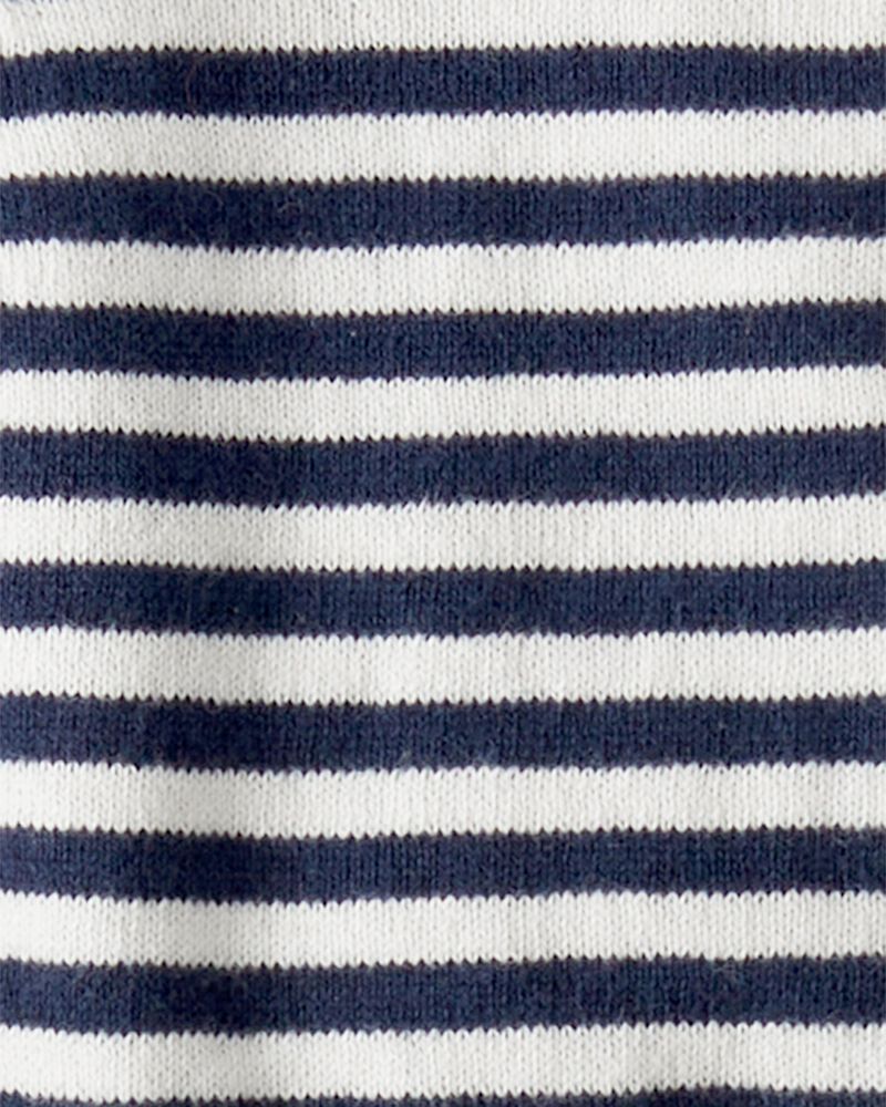 Baby Striped Organic Cotton Fine Sweater Knit Set, image 3 of 4 slides