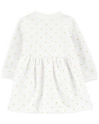 Baby Polka Dot Fleece Dress, image 2 of 5 slides
