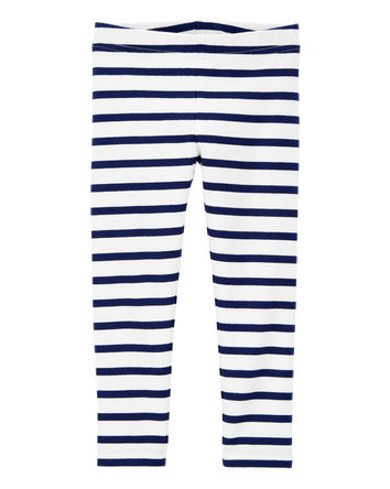 Baby Cotton Striped Stretch Leggings, 