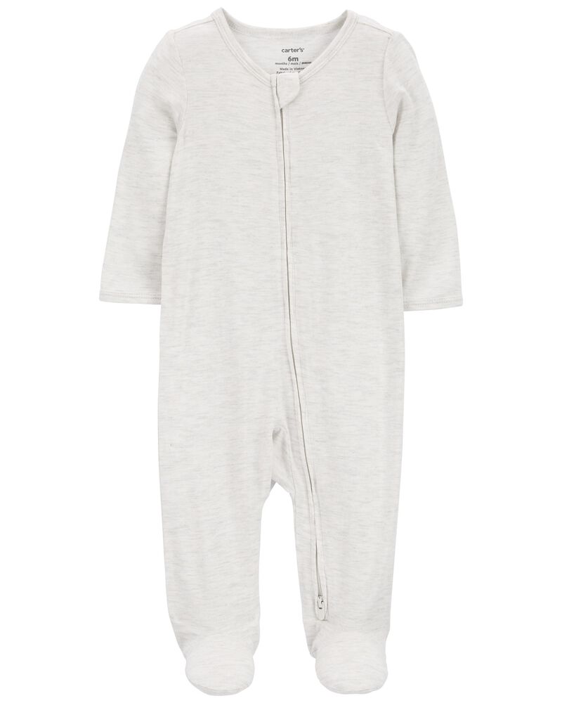 Baby Zip-Up PurelySoft Sleep & Play Pajamas, image 1 of 5 slides