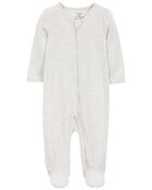 Baby Zip-Up PurelySoft Sleep & Play Pajamas, image 1 of 5 slides
