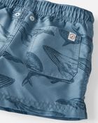 Toddler Whale Print Recycled Swim Trunks, image 3 of 4 slides