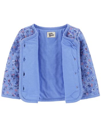 Baby Quilted Floral Print Jacket, 