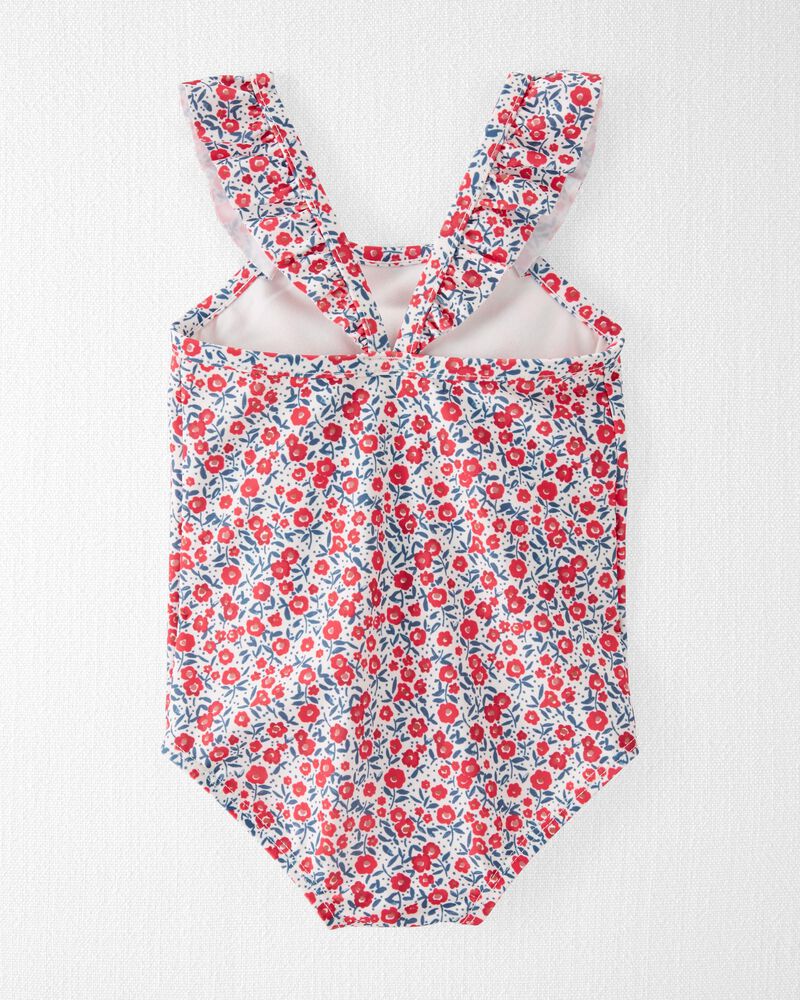 Baby Floral Print Recycled Swimsuit, image 2 of 5 slides
