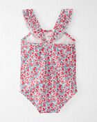 Baby Floral Print Recycled Swimsuit, image 2 of 5 slides