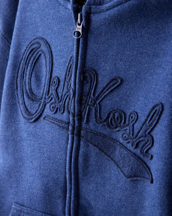 Boys OshKosh Fleece Logo Zip Jacket - Blue, 