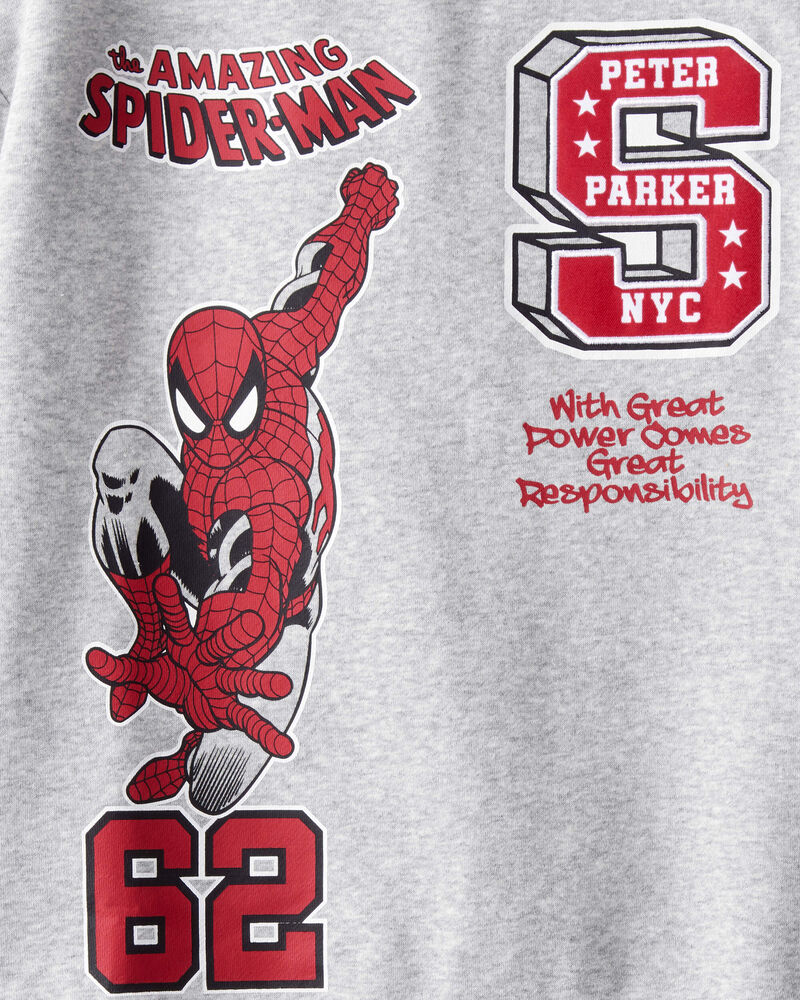 Boys ©Marvel Spider-Man Pullover Sweatshirt - Grey, image 3 of 4 slides