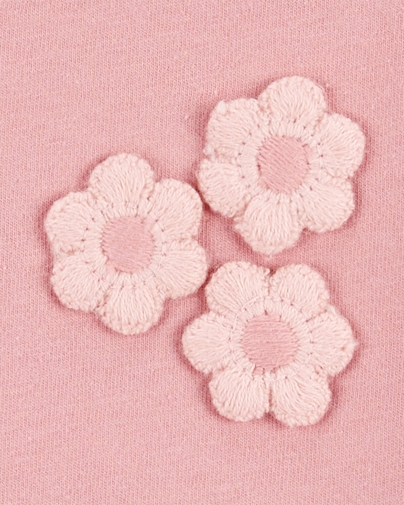 Baby Girl Short-Sleeve Fashion Top - Pink, image 2 of 3 slides