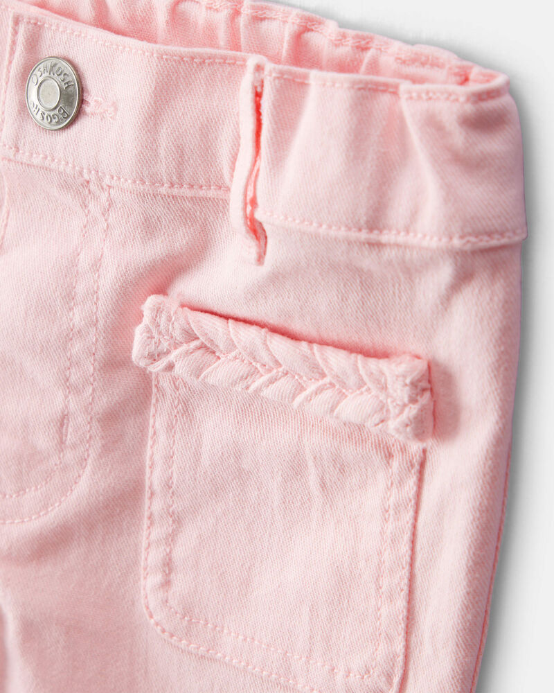 Toddler Girl Cotton Flare Pants - Pink, image 3 of 5 slides