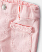 Toddler Girl Cotton Flare Pants - Pink, image 3 of 5 slides