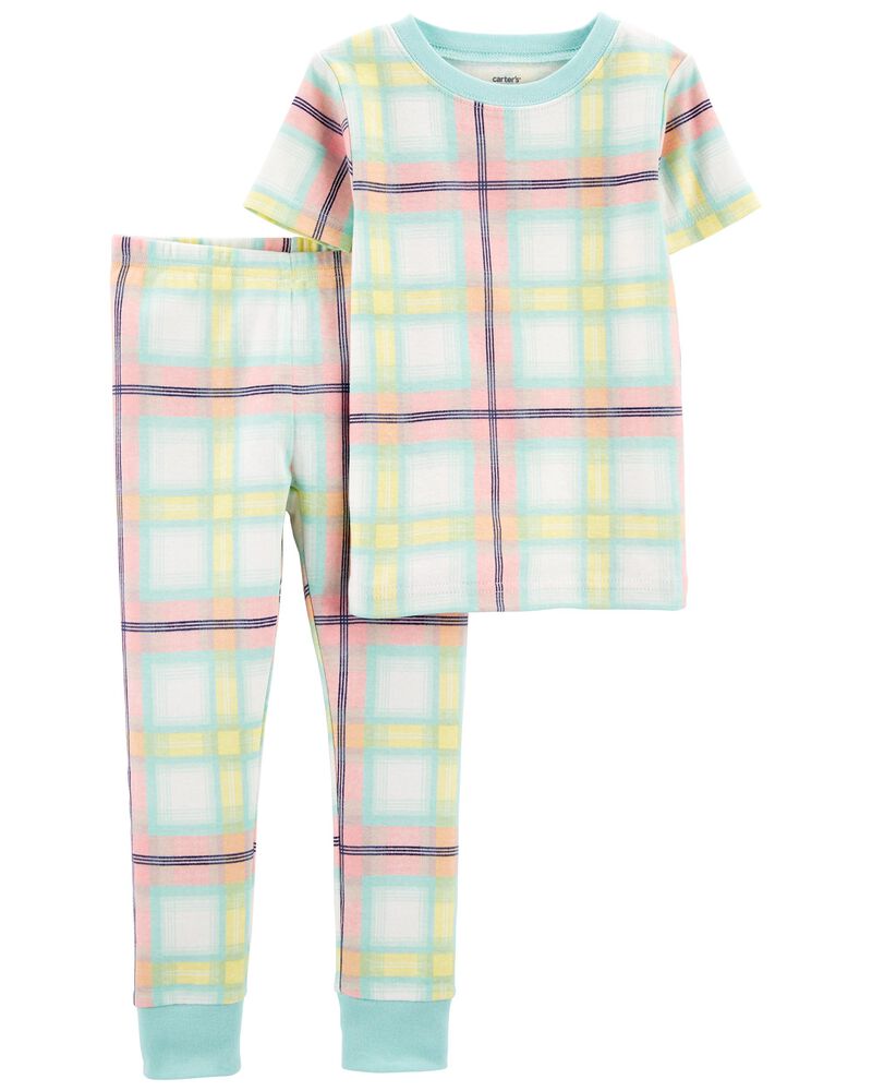 Toddler 2-Piece Plaid 100% Snug Fit Cotton Pajamas, image 1 of 3 slides