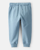 Toddler Boy Solid Fleece Cotton Jogger - Blue, image 2 of 4 slides