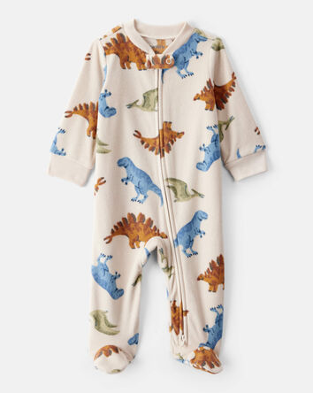 Baby Boy Dinosaur Print Loose Fit Long-Sleeve Sleep & Play , 