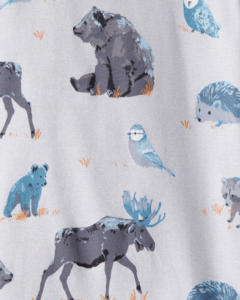 Kid Organic Cotton Pajamas in Midnight Forest Print, image 3 of 5 slides