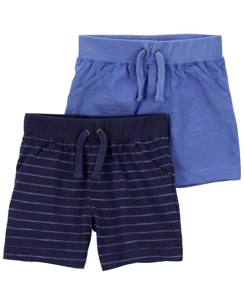 Baby 2-Pack Pull-On Shorts, image 1 of 1 slides