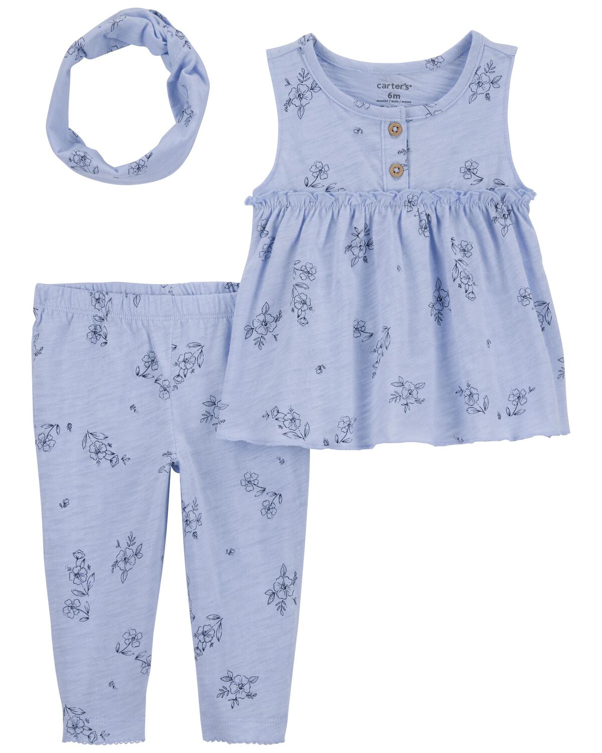 Baby 3-Piece Floral Little Outfit Set