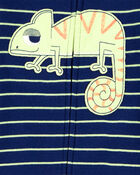 Toddler 1-Piece Chameleon 100% Snug Fit Cotton Footless Pajamas, image 2 of 2 slides