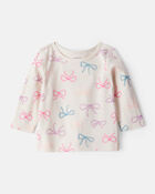 Baby Girl 3-Piece Bow Heart Print Long-Sleeve Dress Set , image 3 of 6 slides