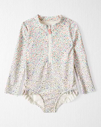 Toddler Girl Recycled Ruffle Swimsuit, 