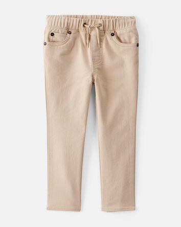 Toddler Boy Cotton Pull-On Fashion Pants - Tan, 
