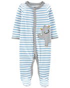 Baby Monster Snap-Up Cotton Sleep & Play Pajamas, image 1 of 2 slides