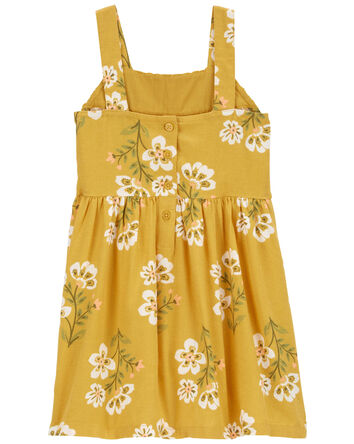 Toddler Floral LENZING™ ECOVERO™ Linen Dress, 