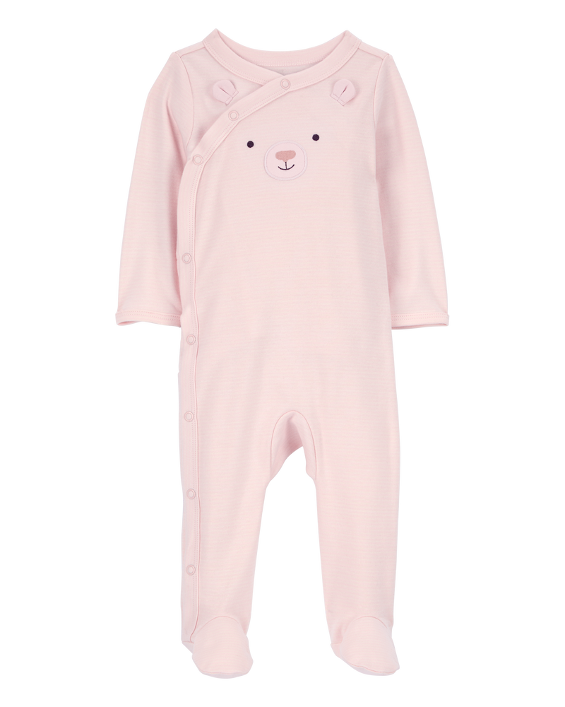 Baby Bear Snap-Up Cotton Sleep & Play Pajamas, image 1 of 3 slides