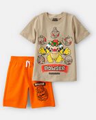 Kid 2-Piece Bowser Outfit Set, image 1 of 2 slides